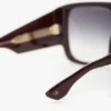 Oversized soft square acetate frame in burgundy