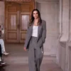 Sculptural sleeve jacket in nickel