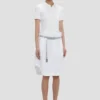 Polo collar top in white