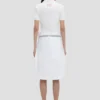 Polo collar top in white