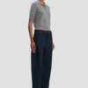 Polo top in grey marl