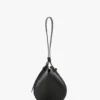 Portofino dia clutch in black leather