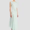 Posy midi dress in aquamarine
