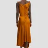 Posy midi dress in bronze