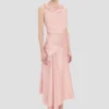 Posy midi dress in dusty pink