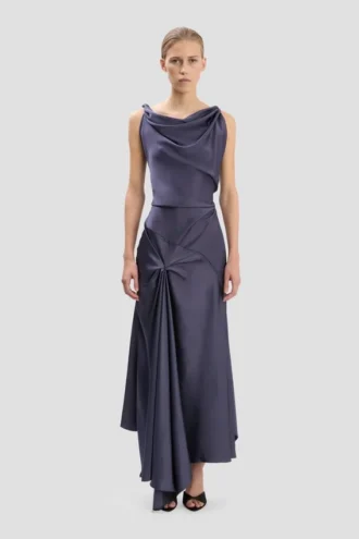 Posy midi dress in eclipse