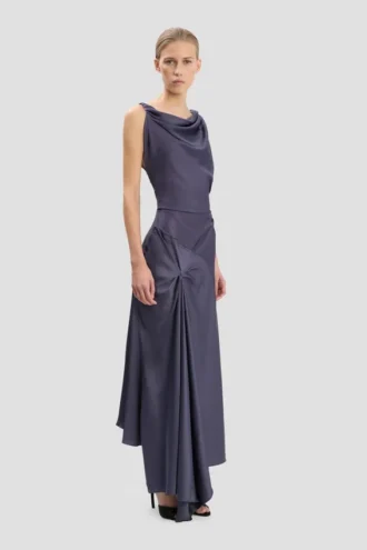 Posy midi dress in eclipse