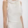 Posy midi dress in ivory