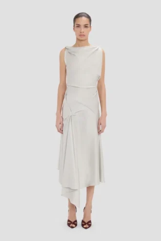 Posy midi dress in magnesium