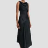 Posy midi dress in navy