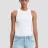 Rib tank in white
