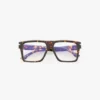 Sculpted flat top frame in havana