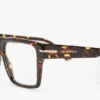 Sculpted flat top frame in havana