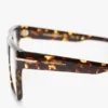 Sculpted flat top frame in havana