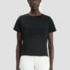 Shrunken fit t-shirt in black
