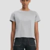 Shrunken fit t-shirt in grey marl