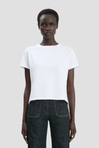 Shrunken fit t-shirt in white