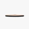 Silver buckle dorian belt in black grained leather