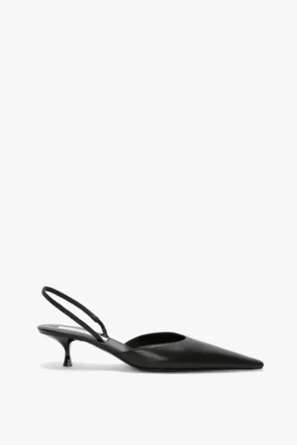 Sloane halter back 45 in black leather