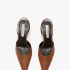 Sloane halter back 45 in dark tan leather