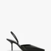 Sloane halter back 75 in black leather