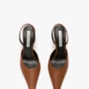Sloane halter back 75 in dark tan leather