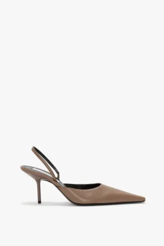 Sloane halter back 75 in dove grey leather