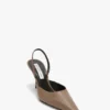 Sloane halter back 75 in dove grey leather