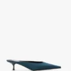 Sloane mule 45 in teal blue satin