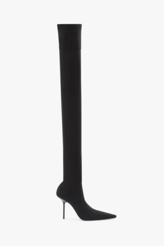 Sloane stiletto jersey boot 100 in black