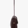 Soft dorian bag in burgundy pleated leather