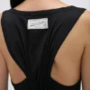 Split tank top in black