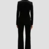Tailored jacket in black velvet