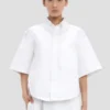 Trapeze shirt in optic white