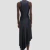 Twist dress in navy