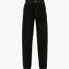 Twisted slouch jean in washed black