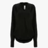 V-neck top in black