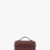 Vanity crossbody in burgundy leather