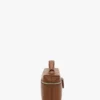 Vanity crossbody in dark tan leather