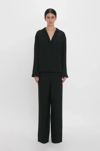 Vb monogram pyjama sleep set in black