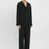 Vb monogram pyjama sleep set in black