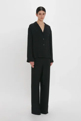 Vb monogram pyjama sleep set in black