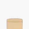 Victoria card holder in peach grained leather