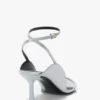 Victoria embellished stiletto sandal 75 in magnesium satin