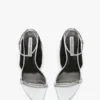 Victoria embellished stiletto sandal 75 in magnesium satin