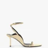 Victoria embellished stiletto sandal 75 in sand satin