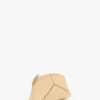 Victoria mini travel pouch in peach grained leather