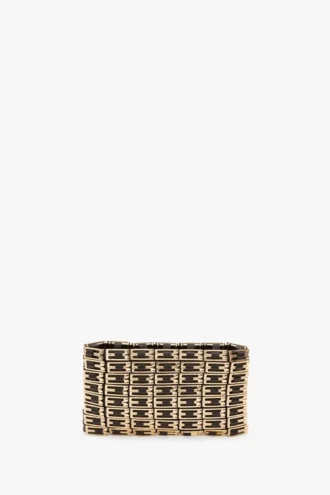 Woven dorian pouch in black